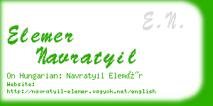 elemer navratyil business card